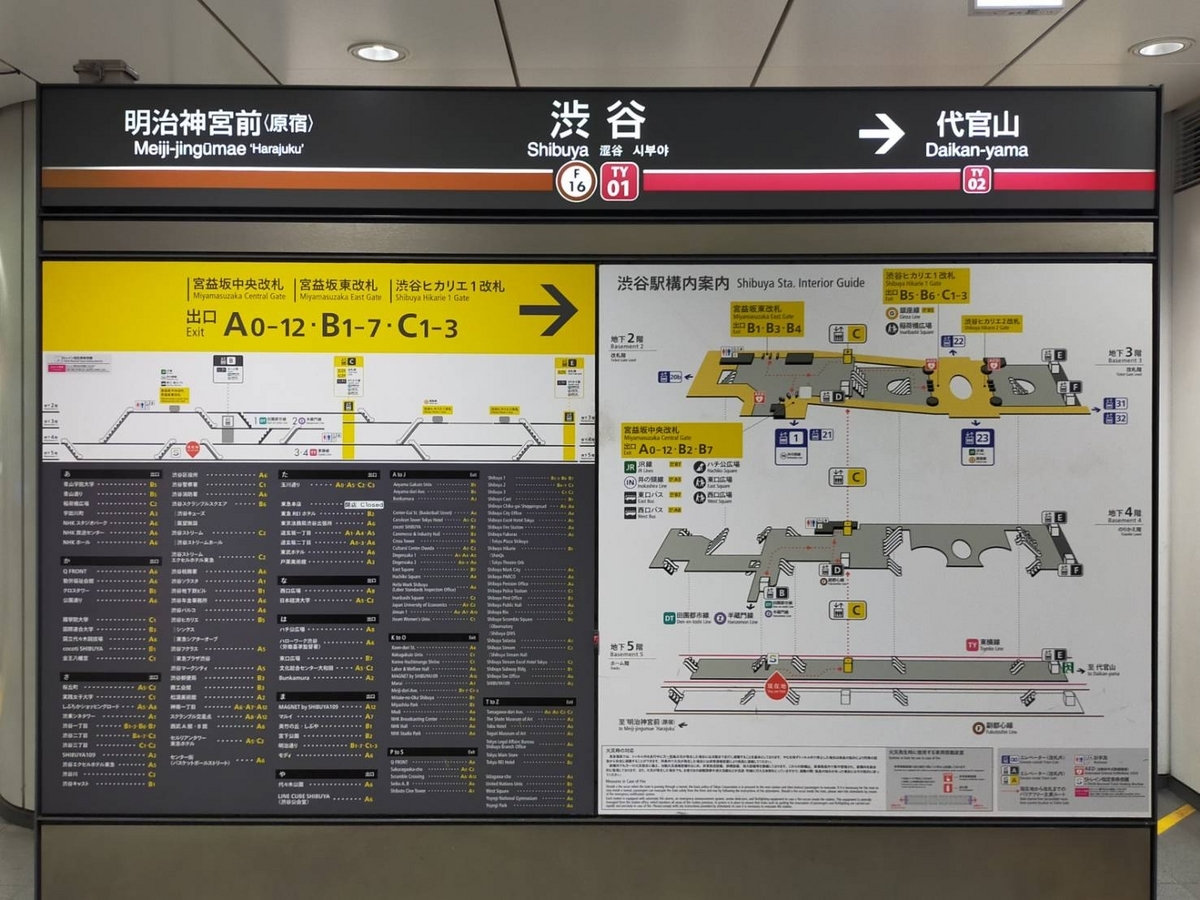 ヅ Yahoo!地図 渋谷駅構内マップ2013-03-16