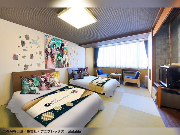 鬼滅の刃コラボルーム「絆のコクーン」 広さ：60㎡ホテルグランシャリオ