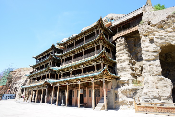 中国 雲崗石窟 第20窟 露天大仏 写真素材3012469-