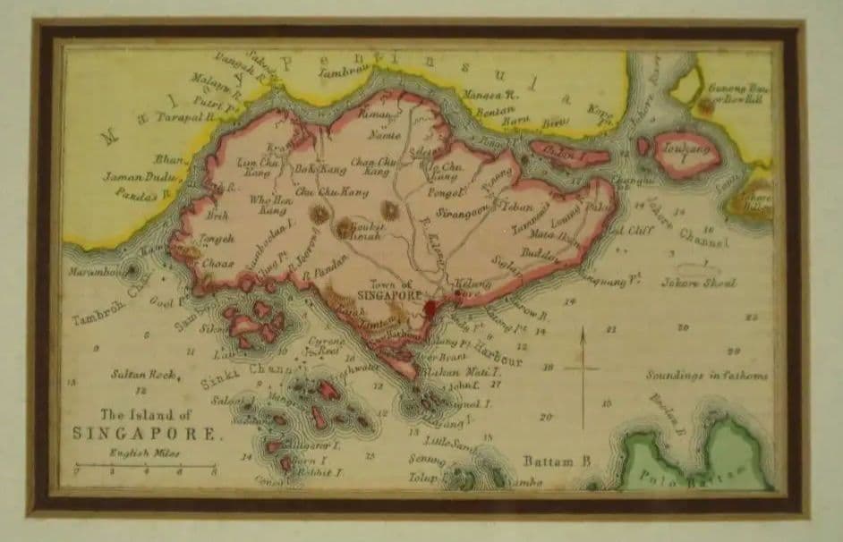 607 Singapore Map Stock