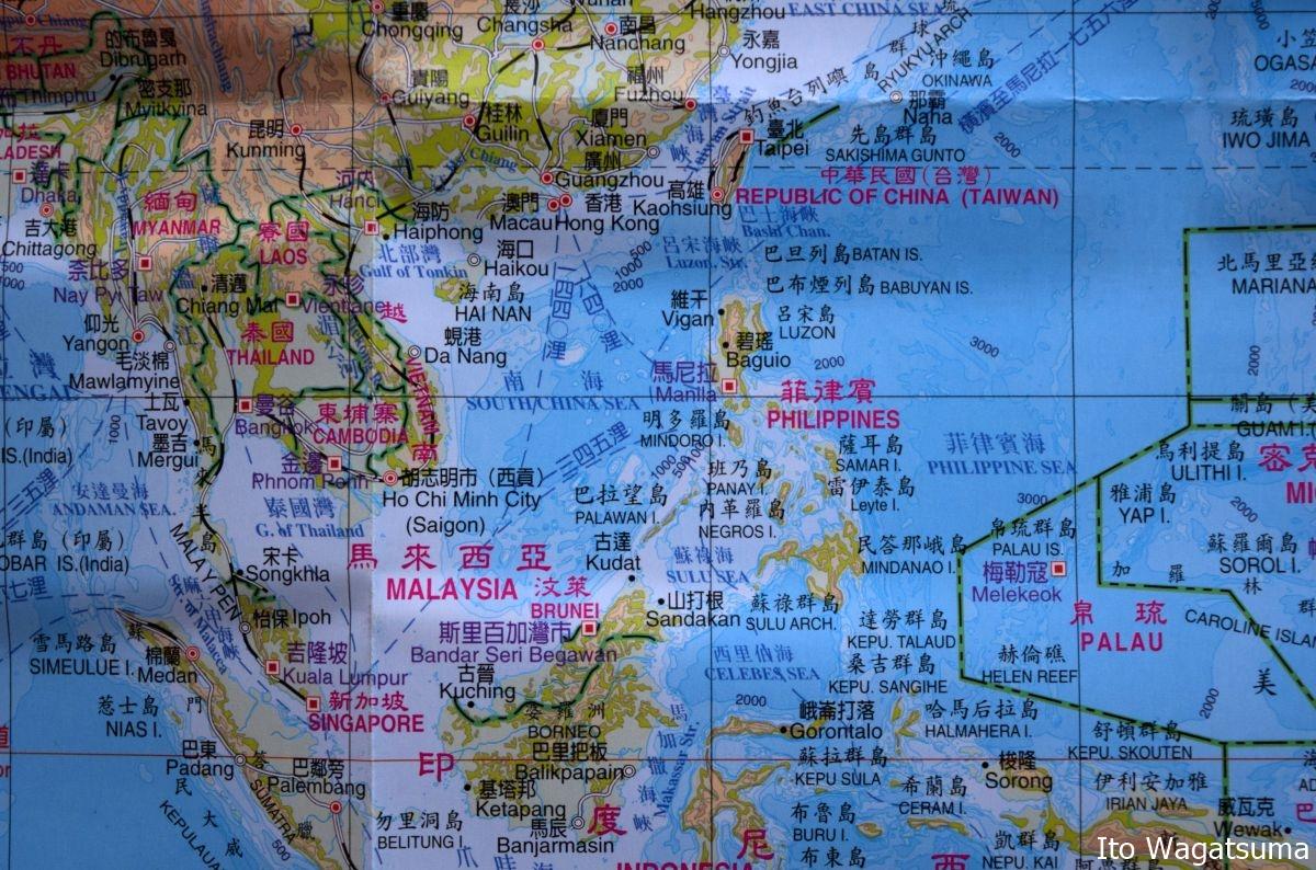 台湾の地図、世界地図-台湾国の世界地図 東アジア-アジア