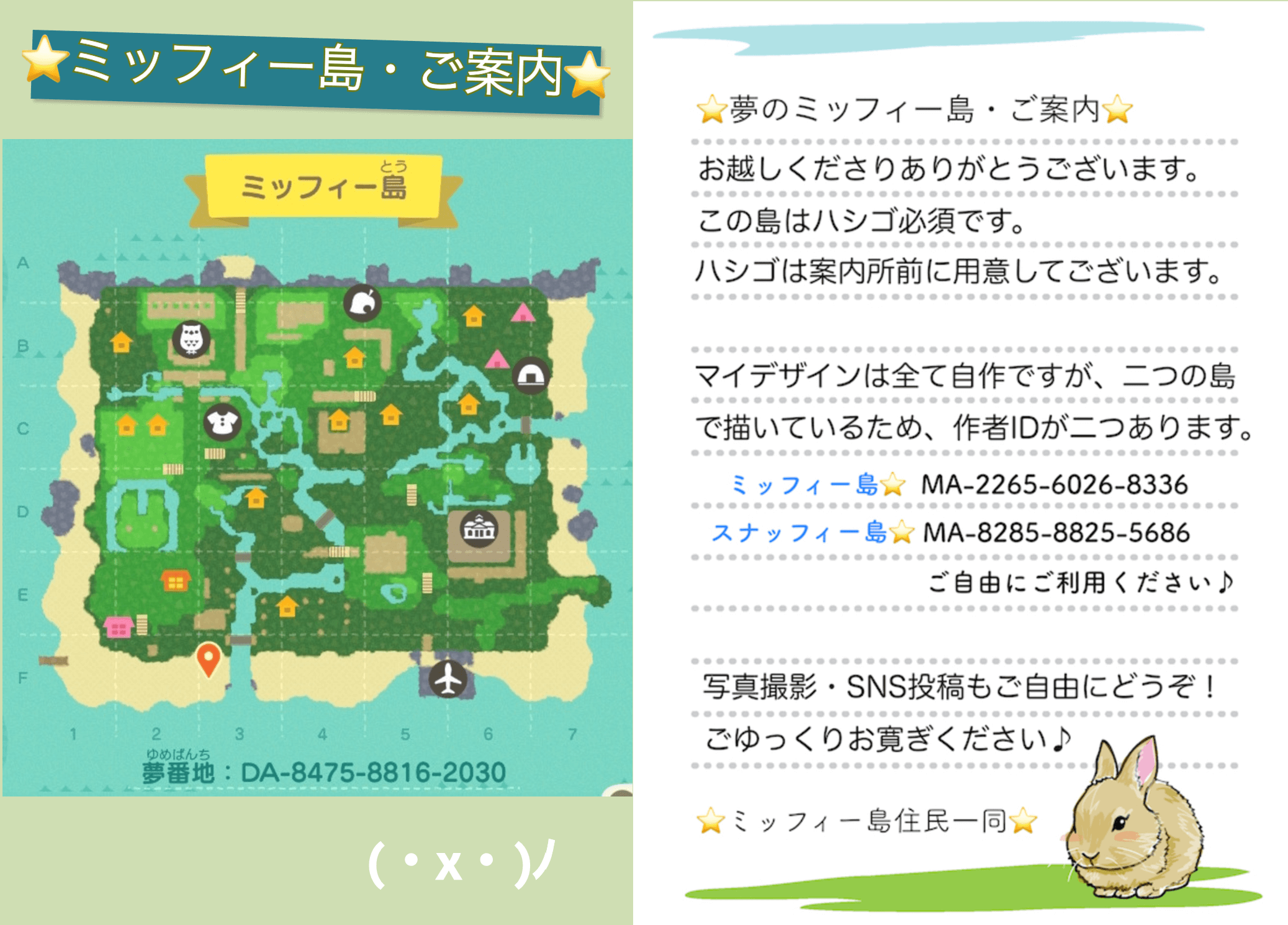 ちいかわに会える島！わたげのあつ森日記