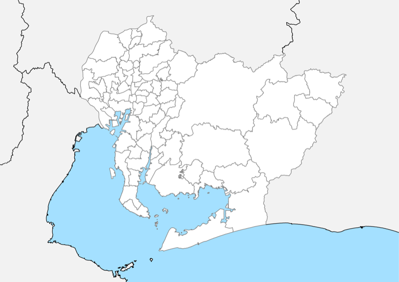 愛知県 白地図 フリー素材を無料ダウンロード地図素材を販売 今八商店