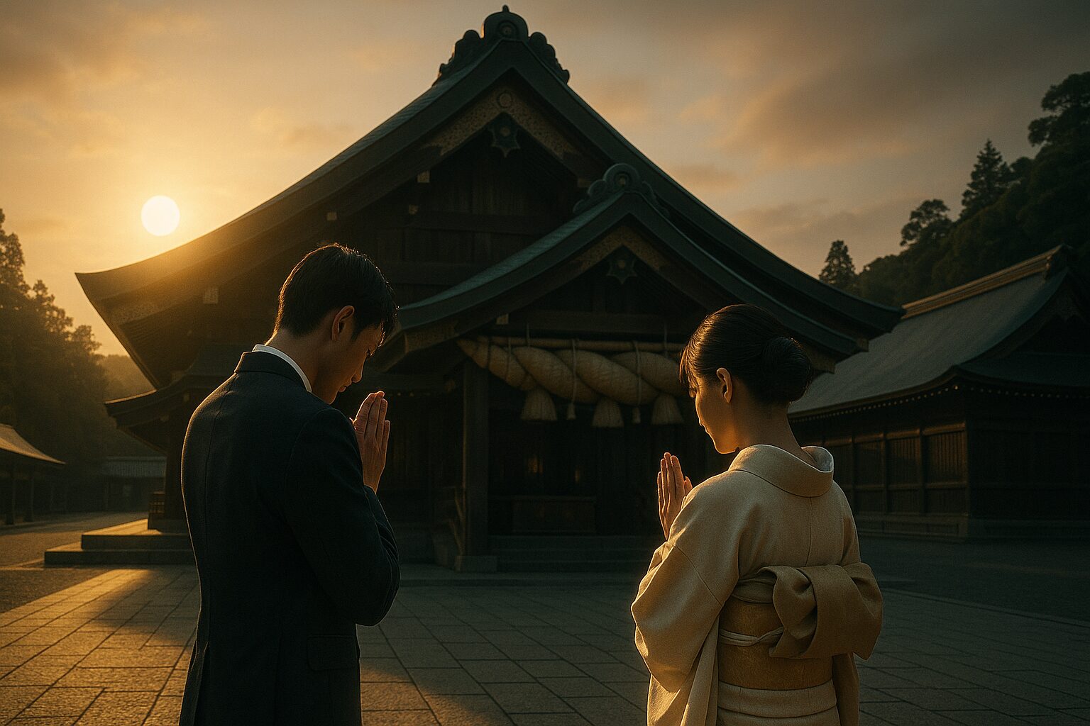 うさぎのカップル 幸まねくお守りえすこ出雲大社前店