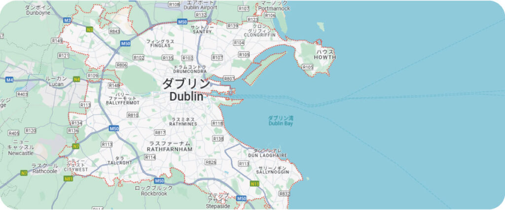 南アイルランド・ドライブ紀行：地図