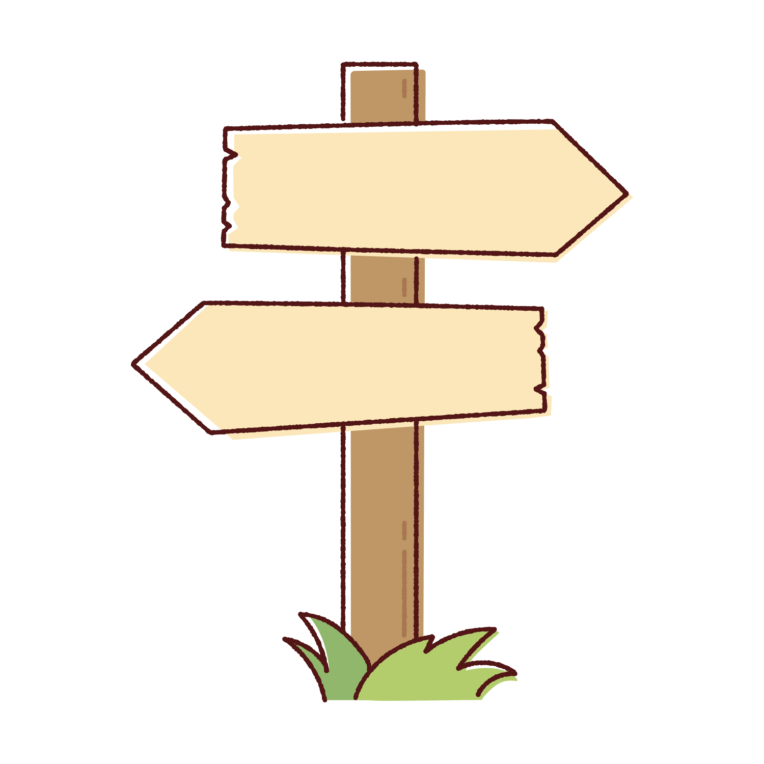 分かれ道イラスト - No: