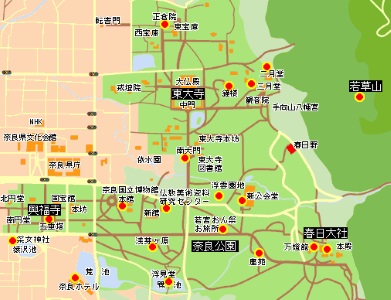 奈良公園」 奈良市-イベント-〒630-8211 の地図