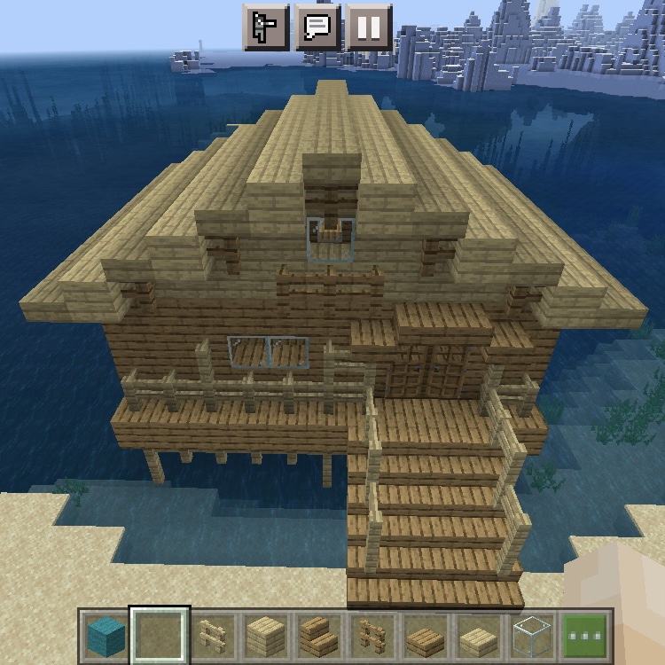 Minecraft サルでも作れるオシャレな山小屋ホテルの建築・装飾 屋根編Skin&Body Men