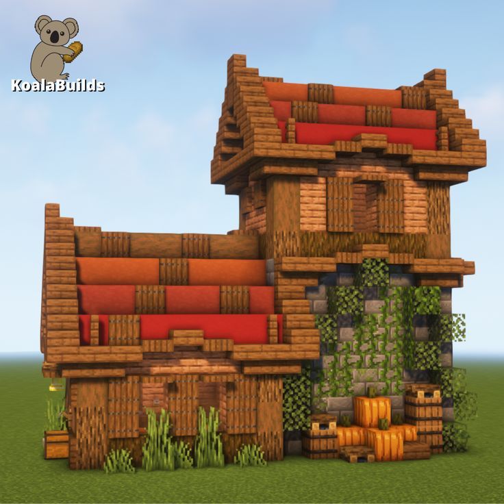 仮拠点と放牧場Survival Base and pastureマイクラマイクラ建築minecraftminecraftbuild