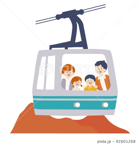 無料イラスト かわいいフリー素材集: ロープウェイのイラスト