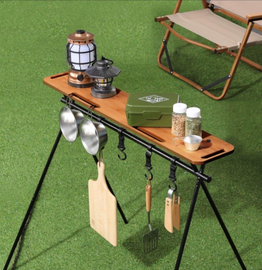 アウトドアギア ダイソー ハンギングラック いやこれ700円でこんなにしっかりできてるのか。│カレーライター はぴい