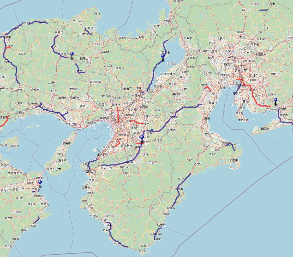 近畿地方 白地図ベクター地図素材のダウンロード販売アフロモール