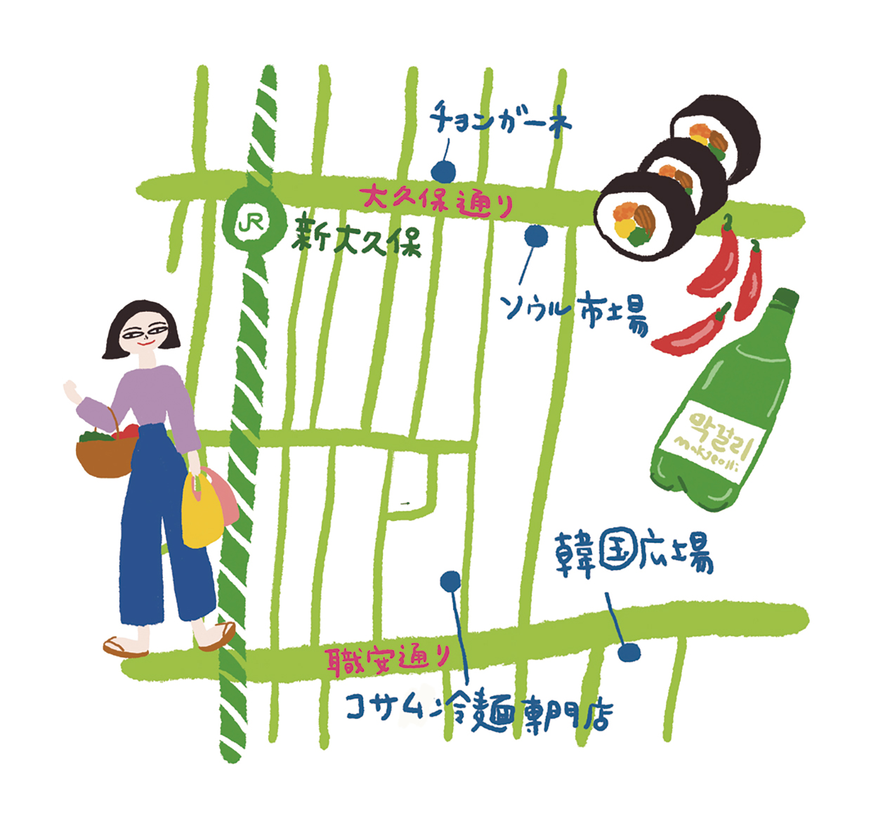 新大久保定点観測_vol.1韓国スーパーで買い出し編Marisol マリソル40代をもっとキレイに。女っぷり上々