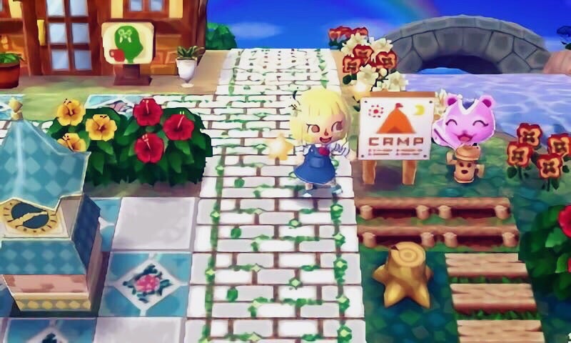 あつ森黄色いテントのキャンプ場レイアウト紹介