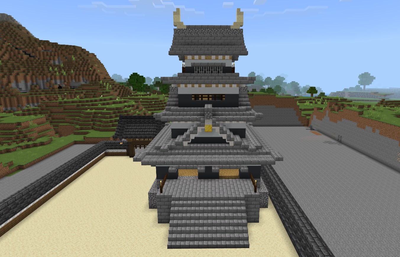 マイクラ 和風のお城の作り方！構造がわかると簡単に建築が