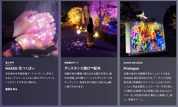 NAKED FLOWERS 世界遺産 二条城 ライトアップ