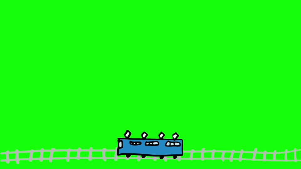 電車の動画イラストフリー素材じふてつ