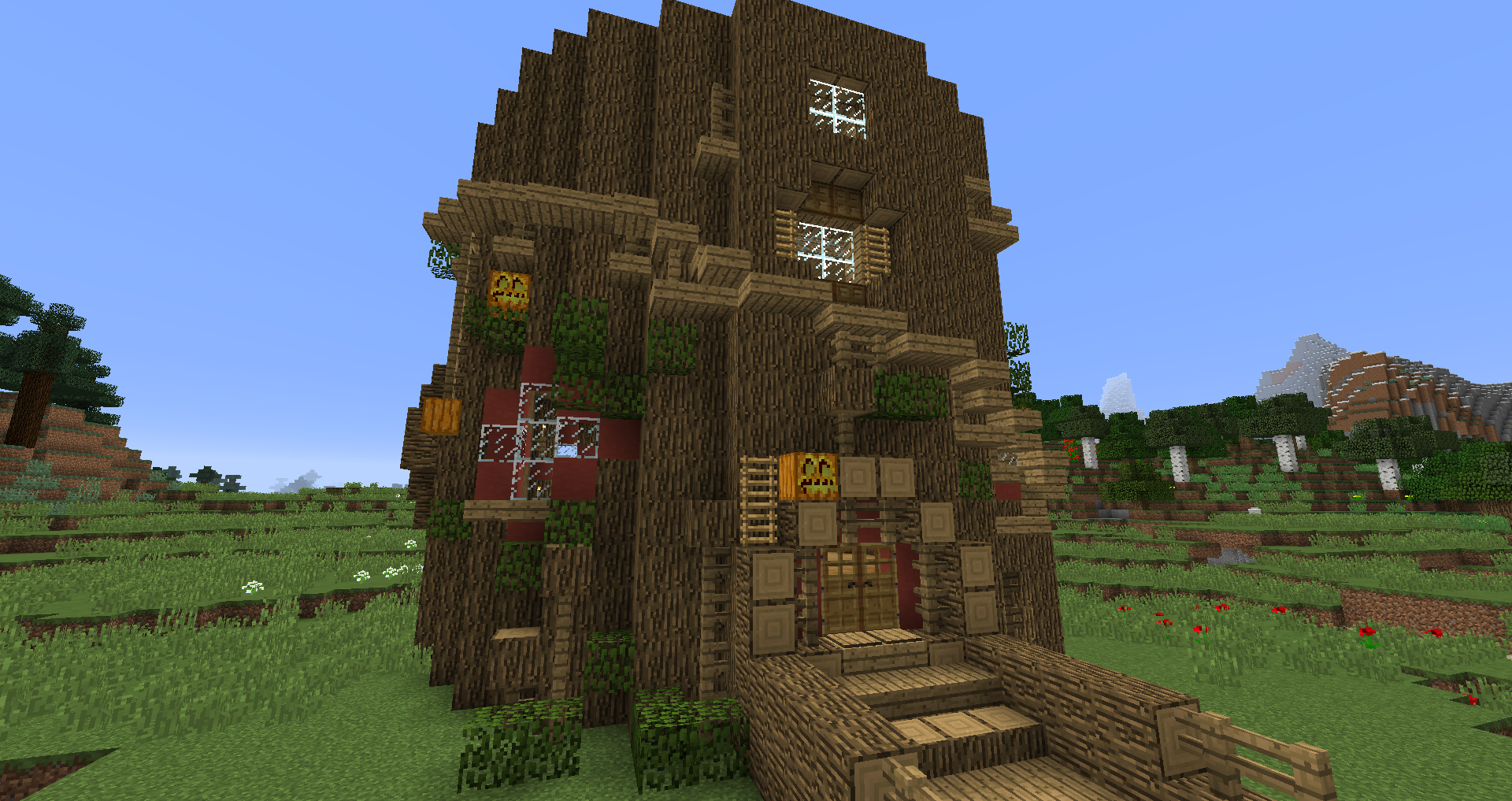 マイクラ 家 木造 設計図 大きい