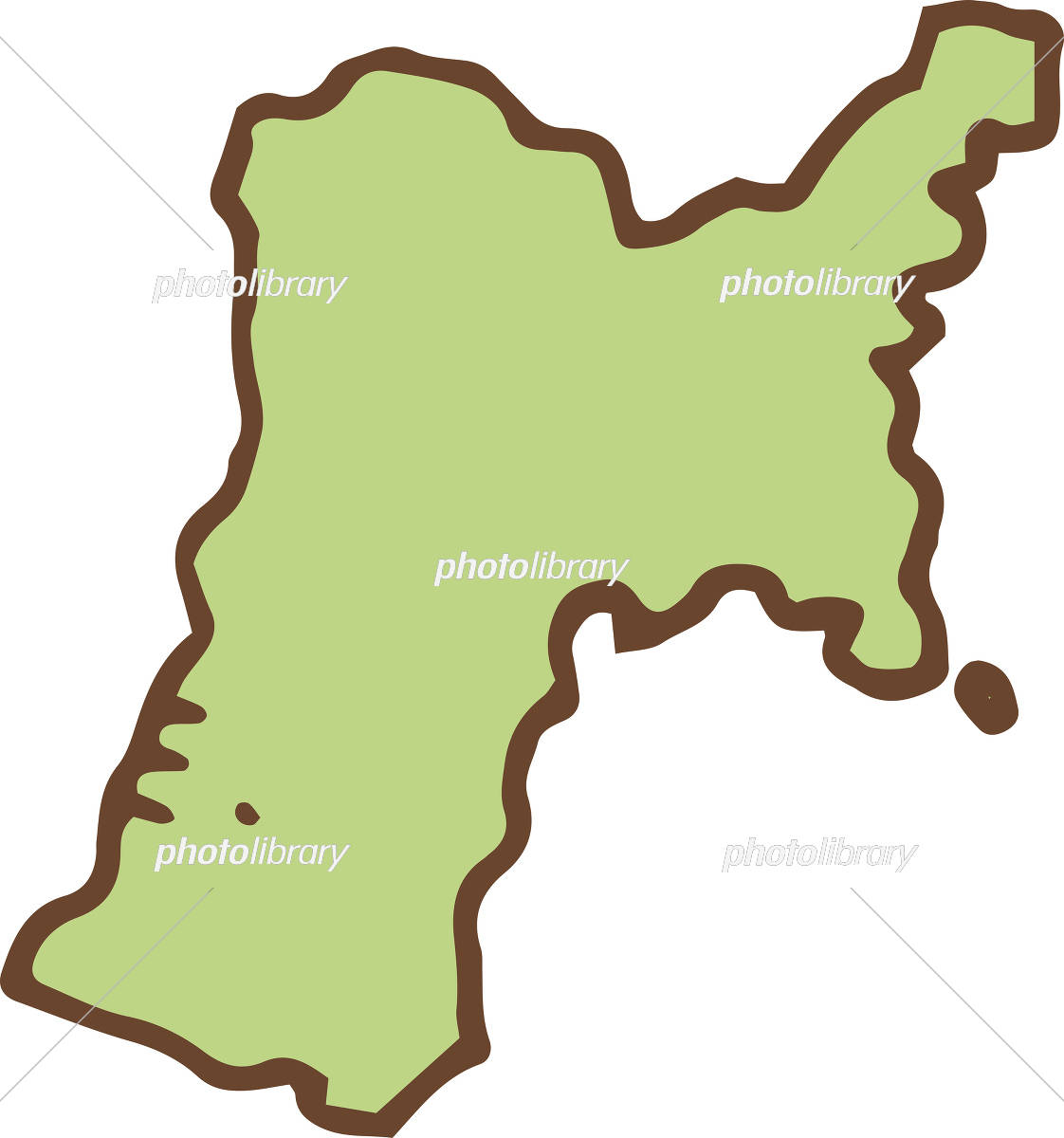 水彩風の地図 宮城県のイラスト素材216086372 毎月1点無料