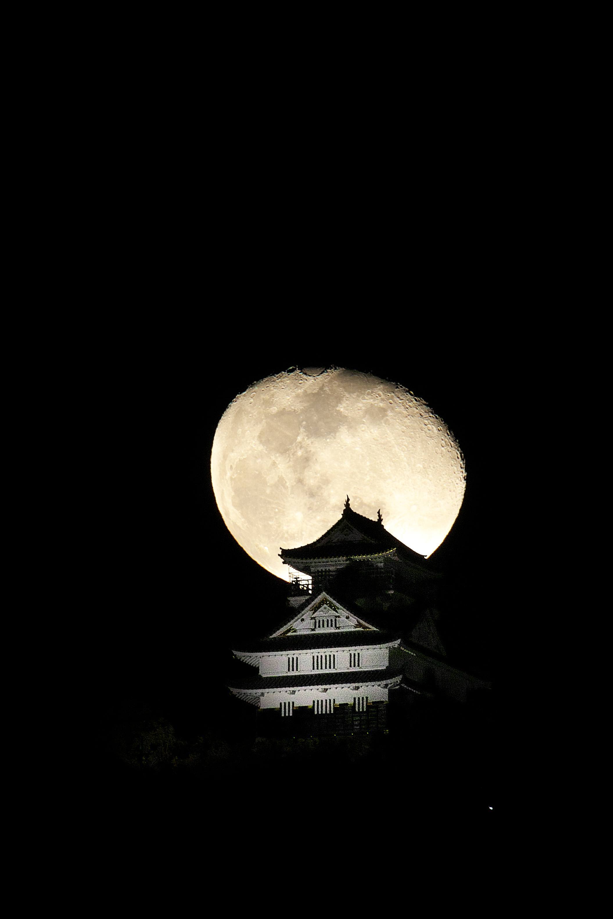 12月15日は岐阜城と満月の撮影チャンス - いつも写真少年