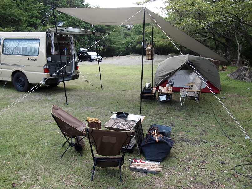 雨キャンプ タープの張り方でめちゃくちゃ快適に過ごせた