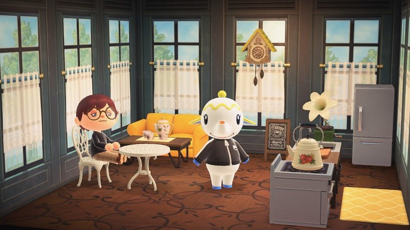 あつ森 緑豊かなテラス付きのガーデンレストランLush garden restaurant 島クリエイト