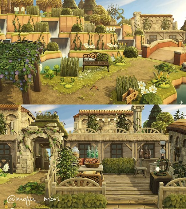 ちゅうせいのまちなみ - ピンクあつまれどうぶつの森あつ森コーデ