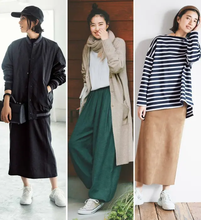 秋の旅行コーデ17選 スニーカーなら疲れにくい！ おしゃれで歩きやすい大人コーデ