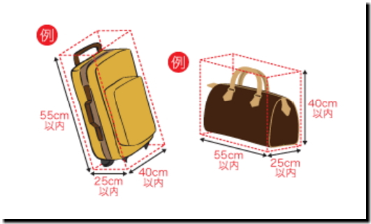 スーツケース・手荷物の機内持ち込みサイズ一覧表