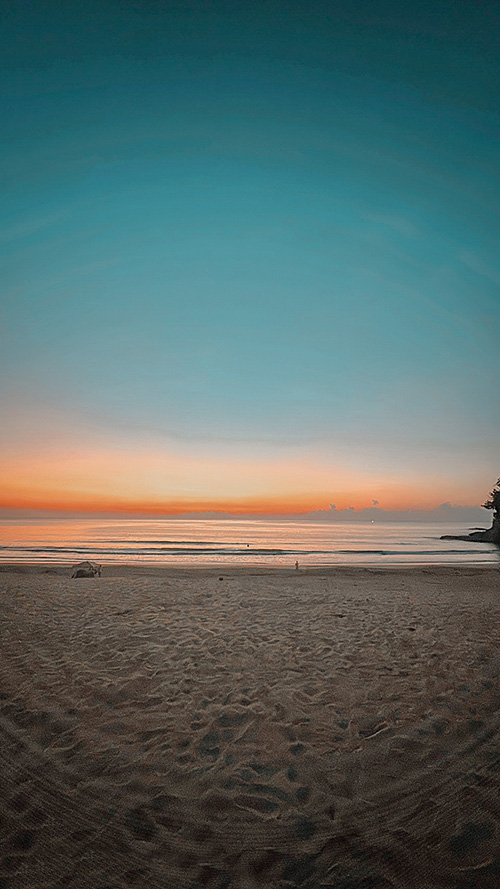 無料スマホ壁紙 📱 夕焼けが美しい砂浜塩鹿ビーチの写真三重フォトギャラリ