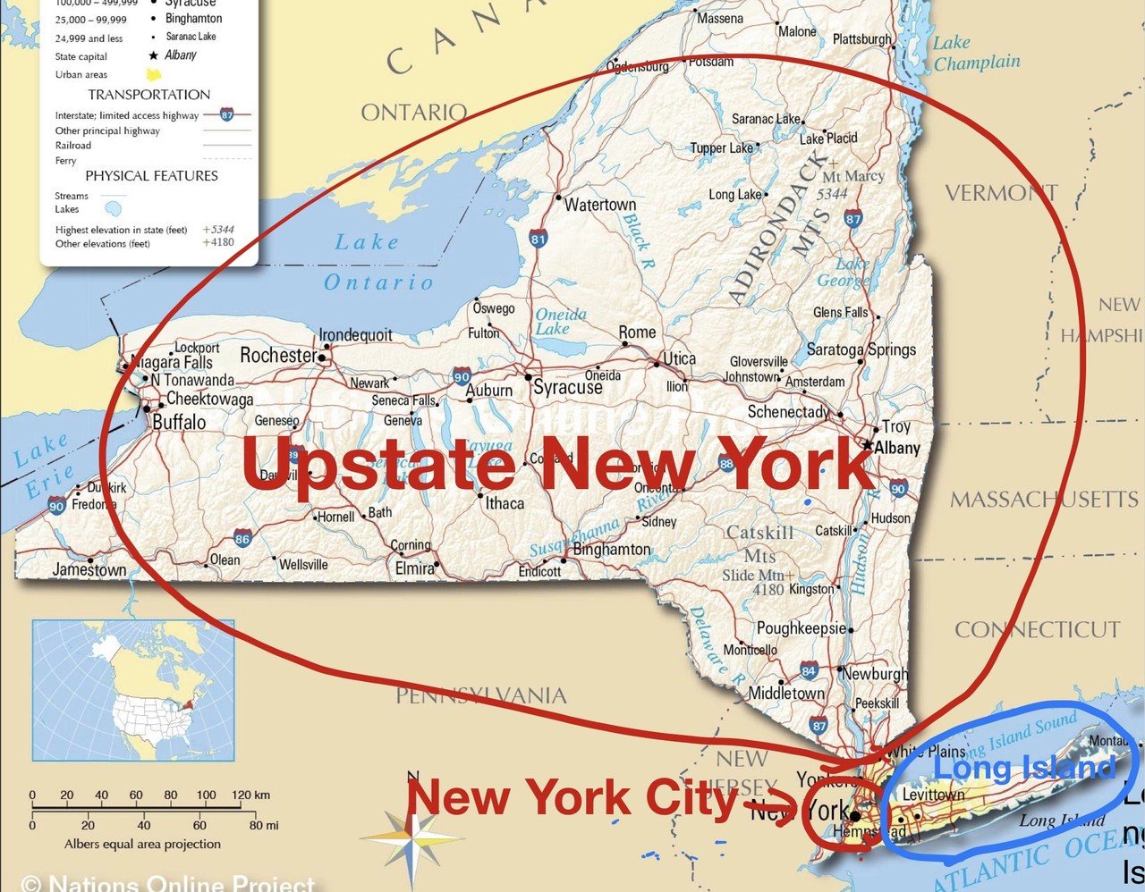 ニューヨークの地図│あっとニューヨーク