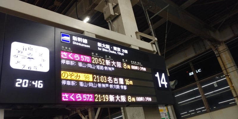 山陽新幹線 新神戸～広島 のぞみ・みずほ・さくら自由席 乗車券つき