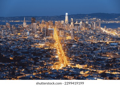 夜のサンフランシスコとベイブリッジ アメリカ合衆国の風景Beautiful Photo.net世界の絶景 美しい景色