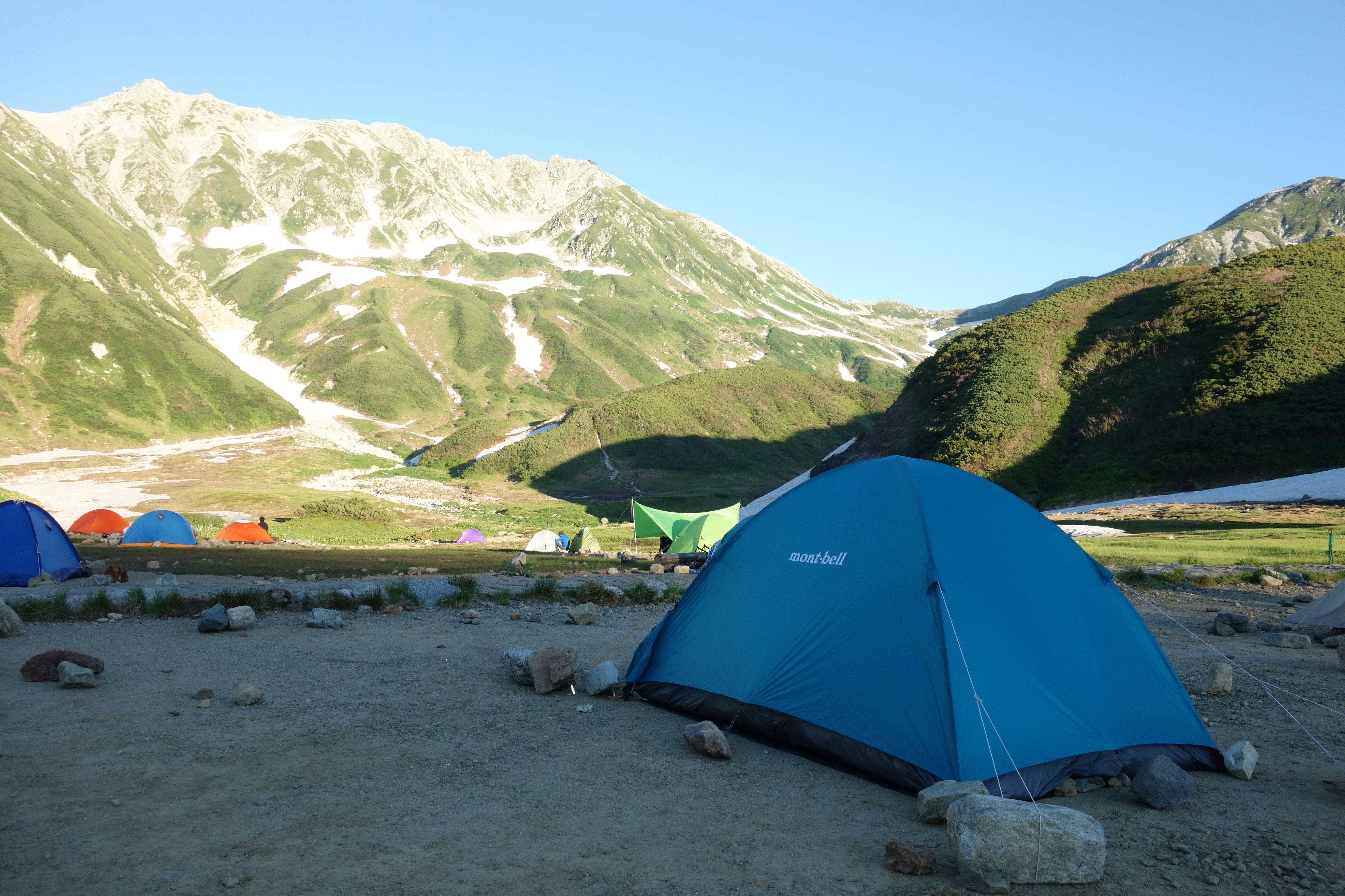 雷鳥沢で絶景キャンプ△ 雷鳥沢キャンプ場 ソロキャンプ フリーサイト く