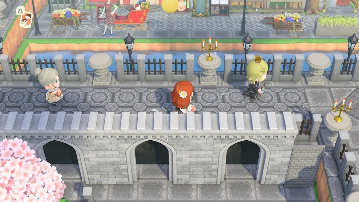 あつ森 マーケット広場とヨーロッパの街並み -