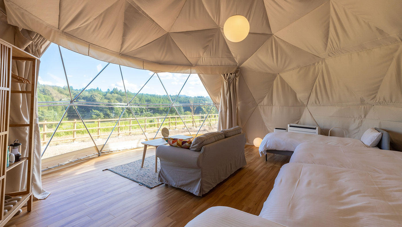 関東高級グランピング！おしゃれで新しい・エアコン・風呂完備１２施設グランピング スタイル