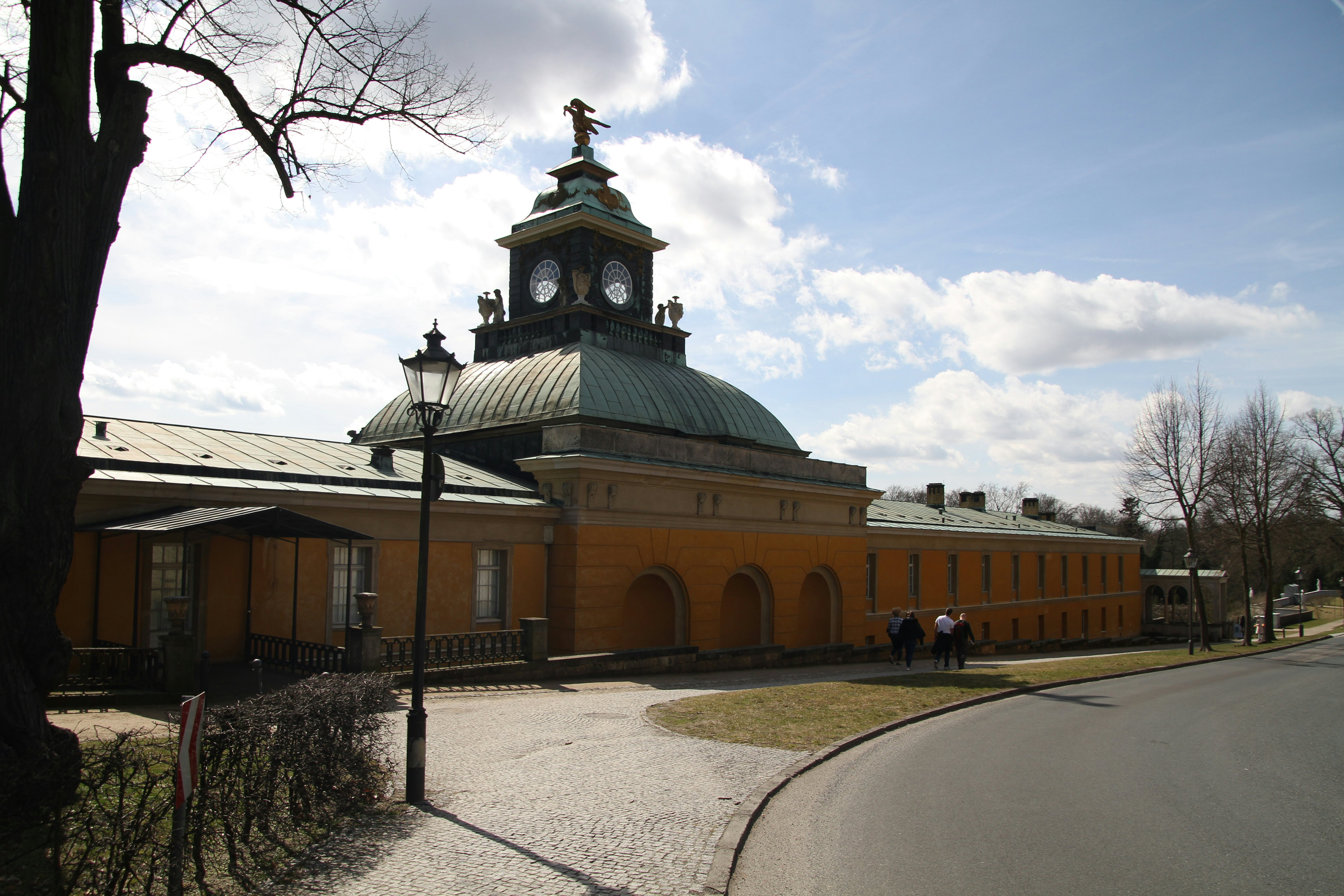 夕陽に輝くサンスーシ宮殿Deutschland＊ドイツ＊Germany