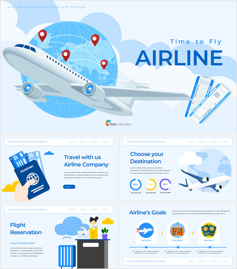 茶色の夏の旅行をテーマにしたパワーポイントのプレゼンテーション パワーポイントPPTX テンプレート 無料ダウンロード