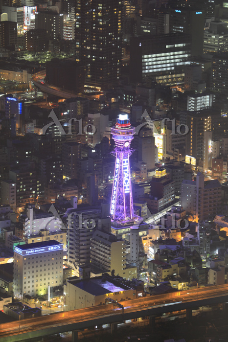 都市風景 あべのハルカス 展望台から見た夜景