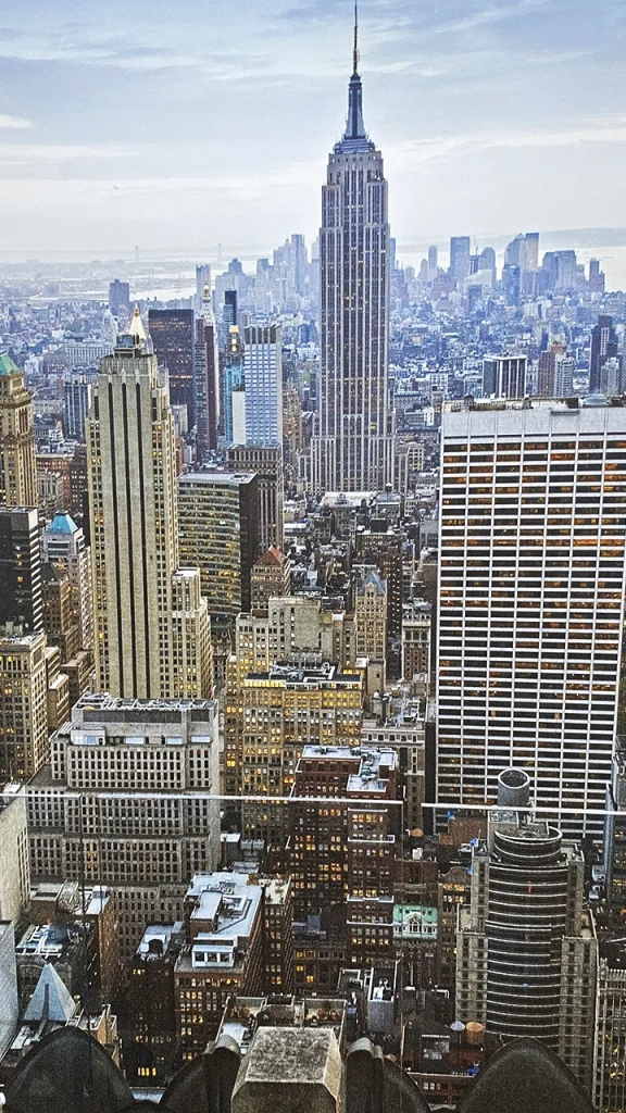 ダウンロード画像 ニューヨーク, エンパイアステートビルディング, 朝, 高層ビル群,