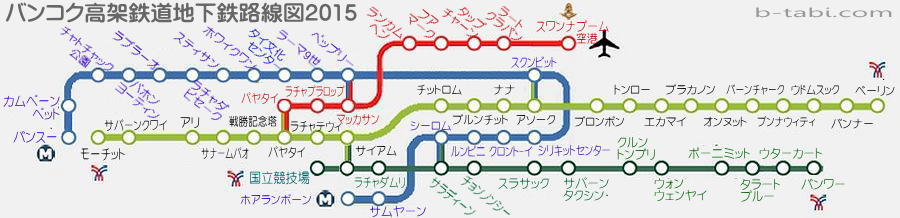 バンコク MRTパープルライン路線図と時刻表 -