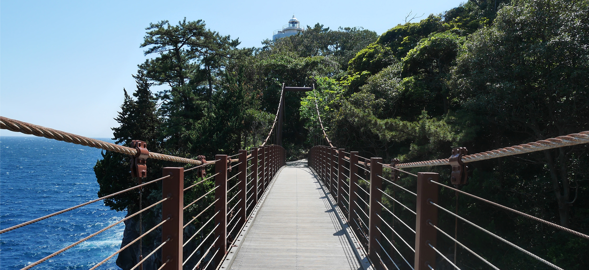 サスペンスドラマのような風景と吊り橋が魅力の「城ヶ崎海岸」写真撮影ならココ！たびらい観光情報