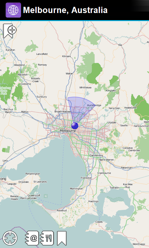 Downtown map showing free transportation