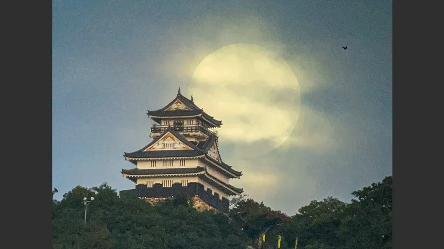 岐阜城と月食