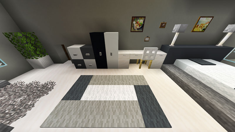 マイクラ建築 実際に寝れるオシャレなベッドの作り方講座！ダブルサイズベッドだから見た目も超豪華