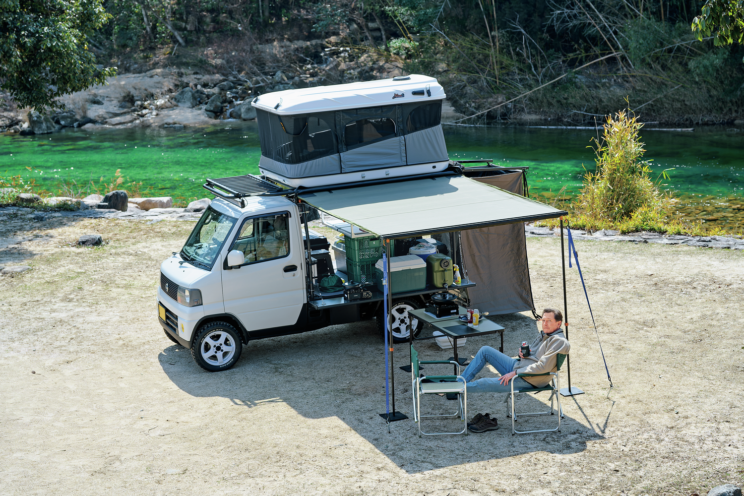 N-VAN日記 車中泊用ベッドキット自作！100均の紙管クラフトラック＋スノコベッドで 手抜き軽キャン化 day353