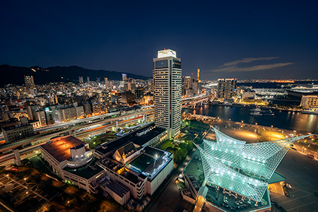 神戸ハーバーランドのモザイクの夜景 写真素材6087390- フォトライブラリ