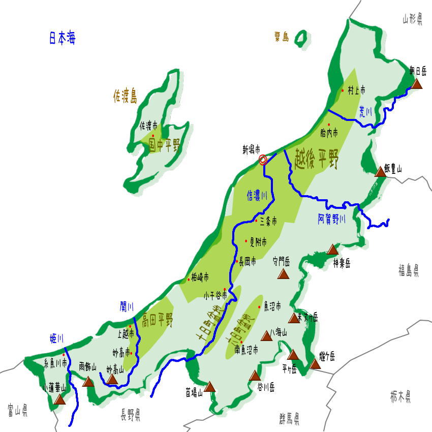 新潟県の地図Map-It マップ・イット
