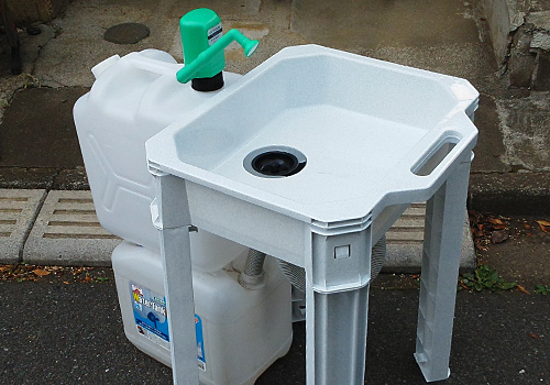 ポータブル簡易シンク キャンプ 車中泊 野外作業等にハンドメイド