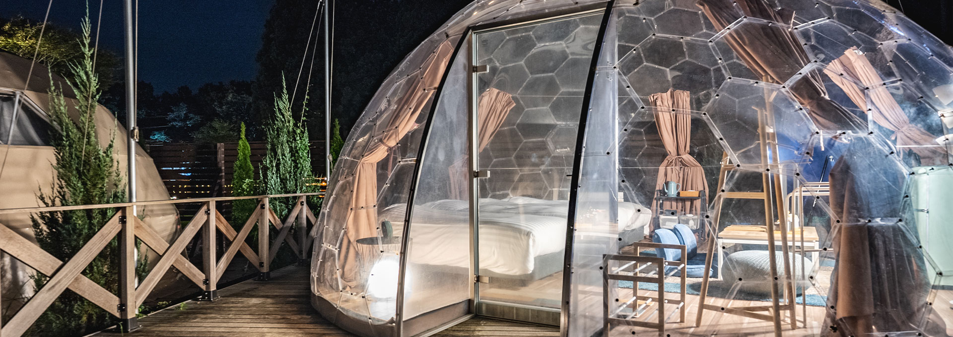 ハミルの森の無料Wi-Fiと快適なグランピング